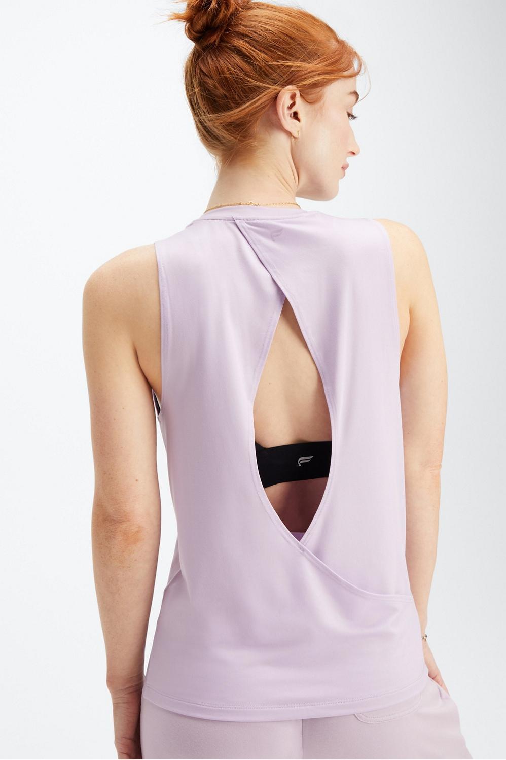 Fabletics Blake Open Back Tank Womens purple Size S Product Image