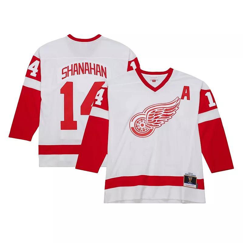 Mens Mitchell & Ness Brendan Shanahan Detroit Red Wings 2001/02 Alternate Captain Blue Line Player Jersey product image