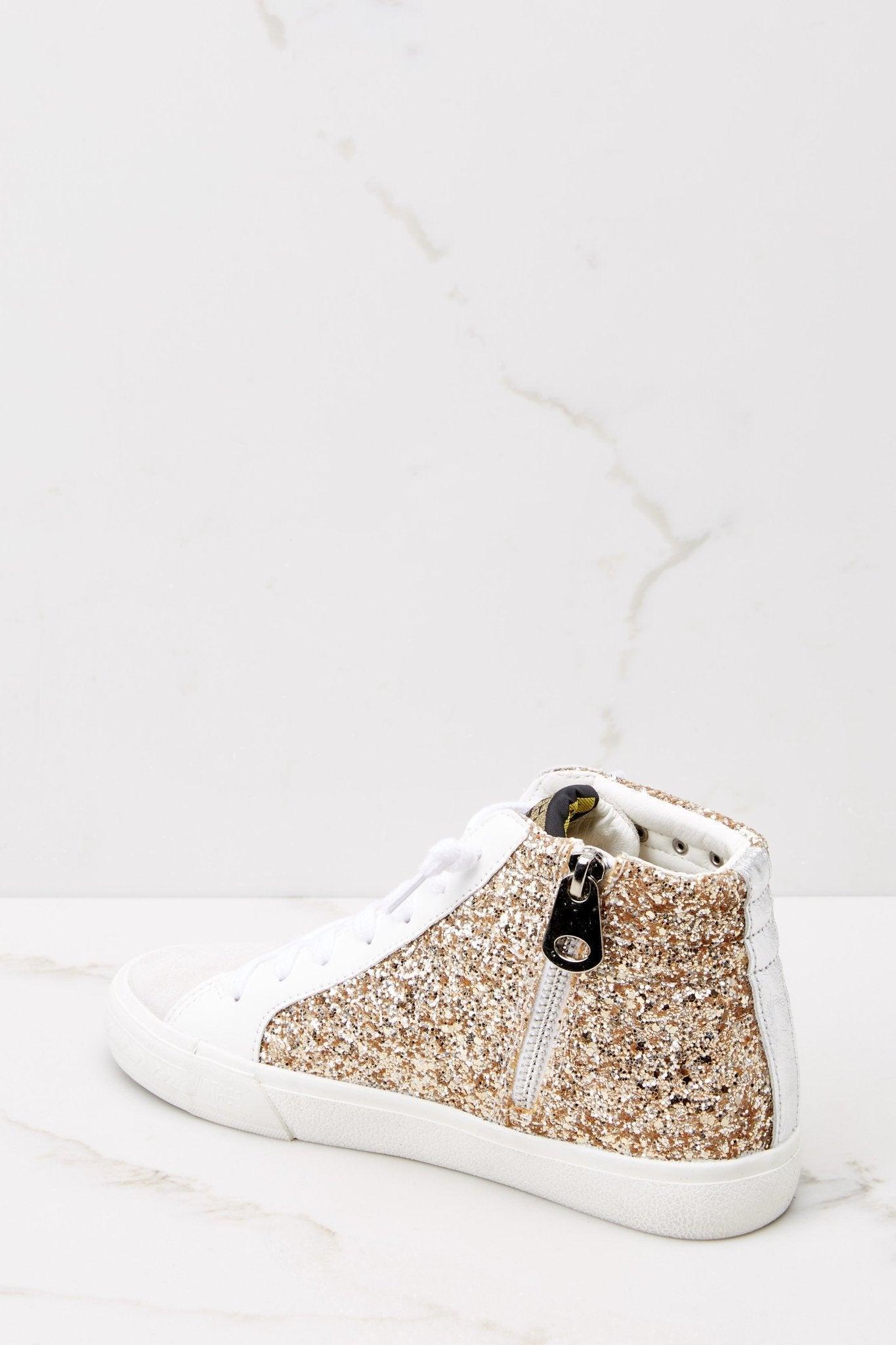 Vintage Havana Mateel Gold Grey Multi Glitter High Top Sneakers Product Image