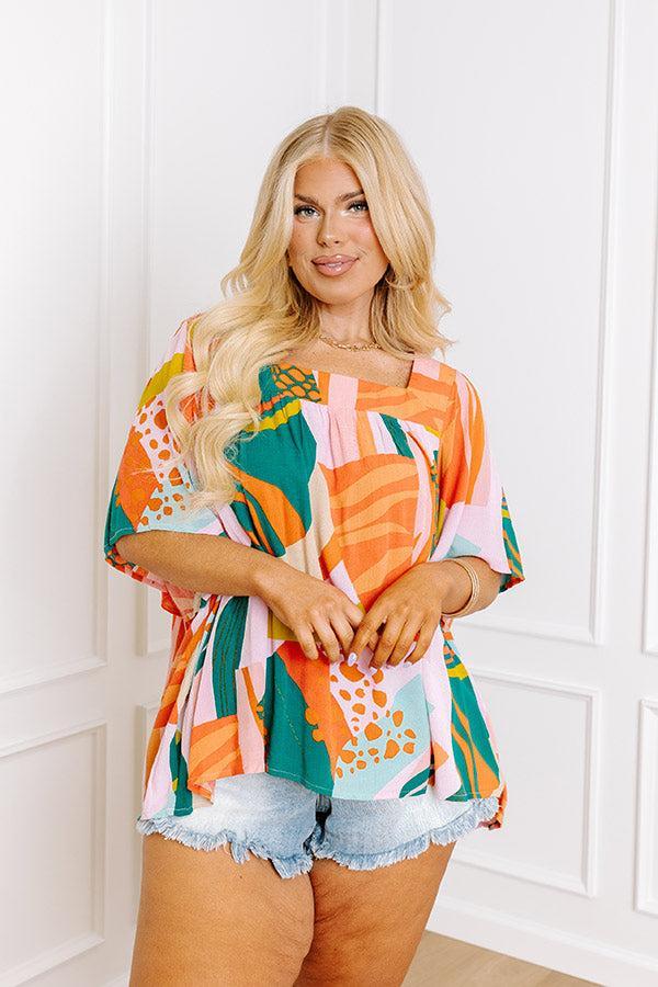 Seeking Sunshine Shift Top In Green Curves Product Image