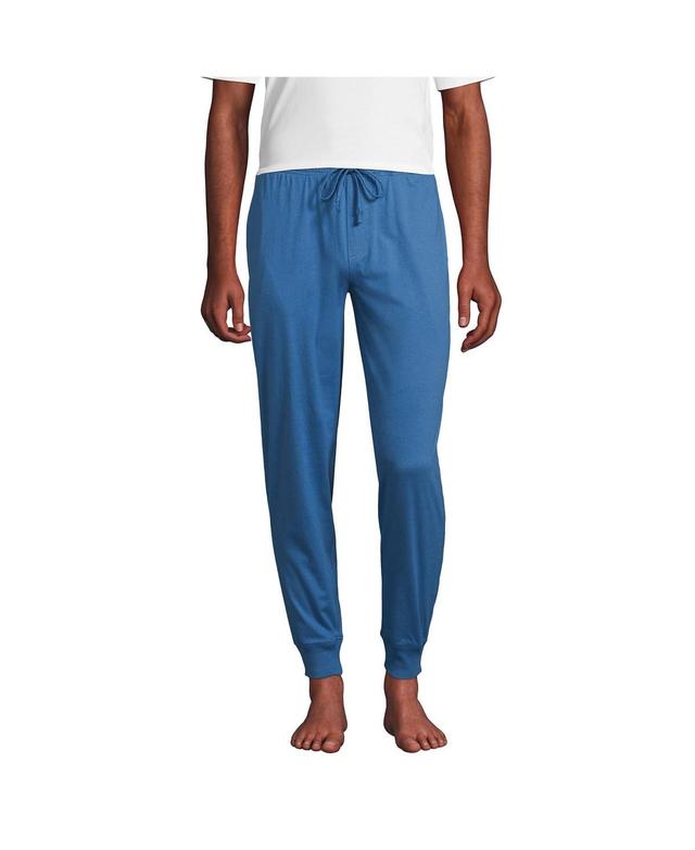 Mens Lands End Knit Jersey Joggers Blue Product Image