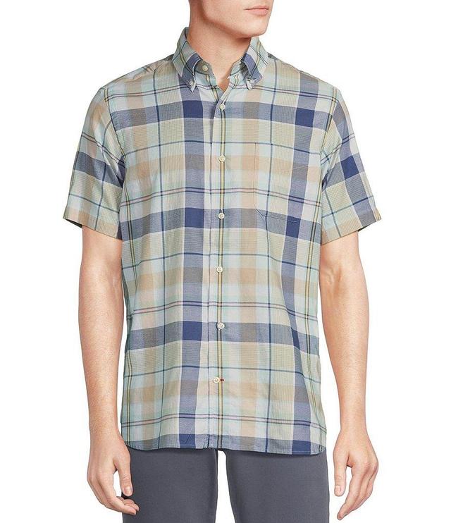 Cremieux Blue Label Medium Plaid Lightweight Oxford Short Sleeve Woven Shirt Product Image