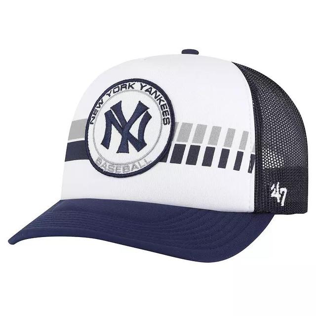 Mens 47 White New York Yankees Cooperstown Collection Wax Pack Express Trucker Adjustable Hat, Blue Product Image