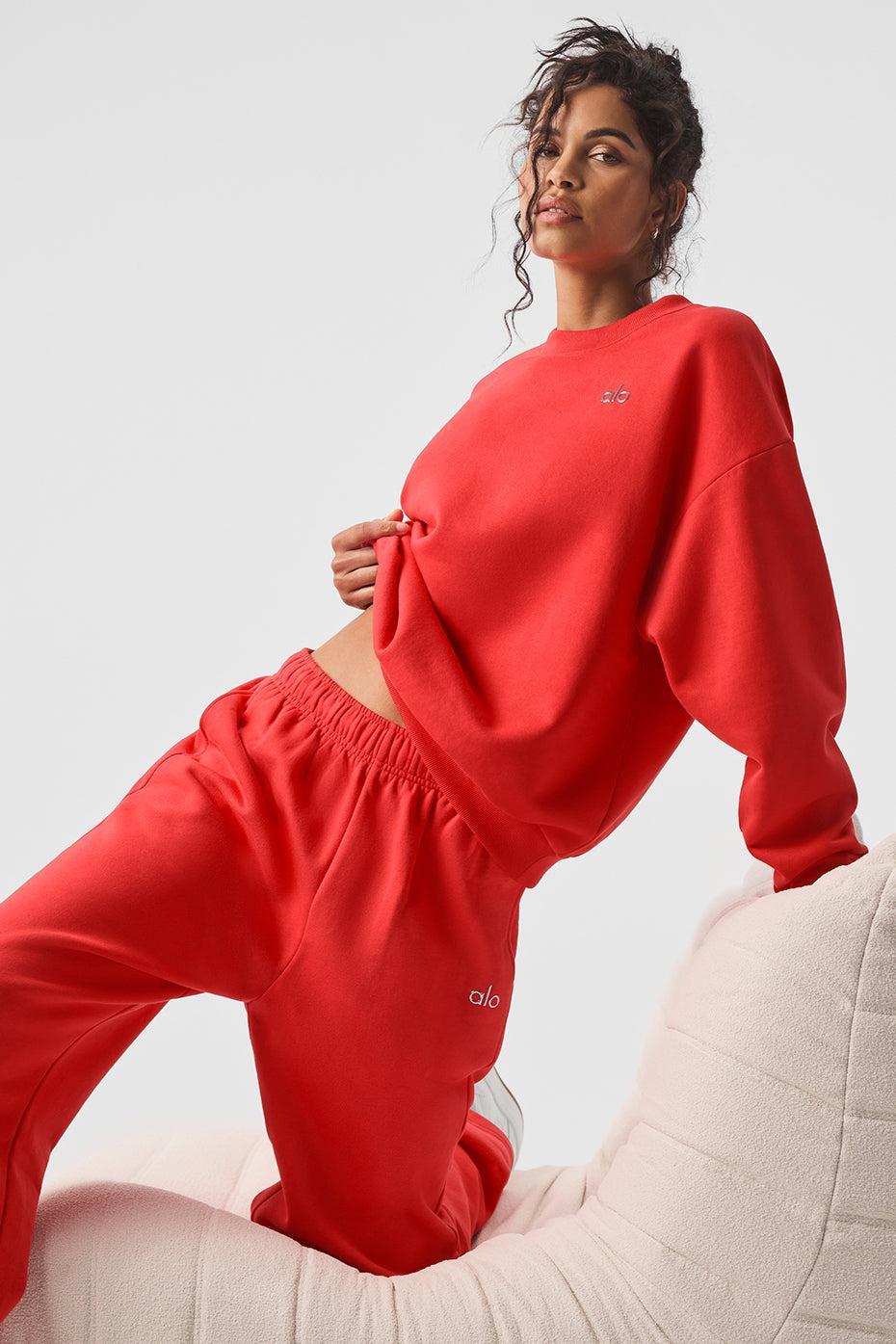 Accolade Crew Neck Pullover - Red Hot Summer Female Product Image