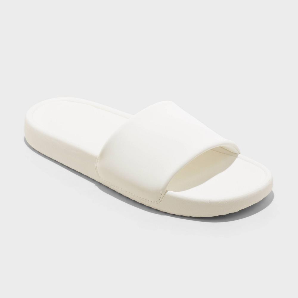 Womens Makenna Slide Sandals - All in Motion White 8 Product Image