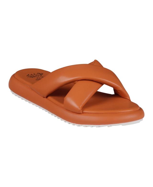 Gc Shoes Womens Nalani Cross-Strap Slide Flat Sandals Product Image