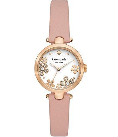 Womens Holland Rose Goldtone & Pink Leather Watch Product Image