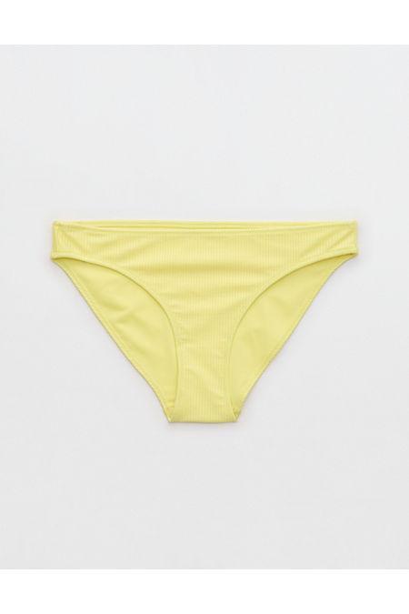 Aerie Shine Rib Full Coverage Bikini Bottom Women's Product Image