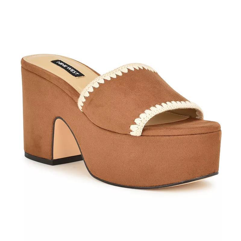 Nine West Yickie Womens Slip-on Wedge Sandals Product Image