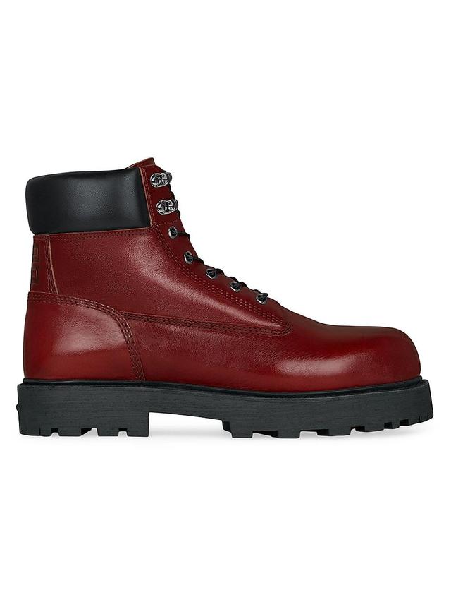 Mens Show Leather Lace-Up Boots Product Image