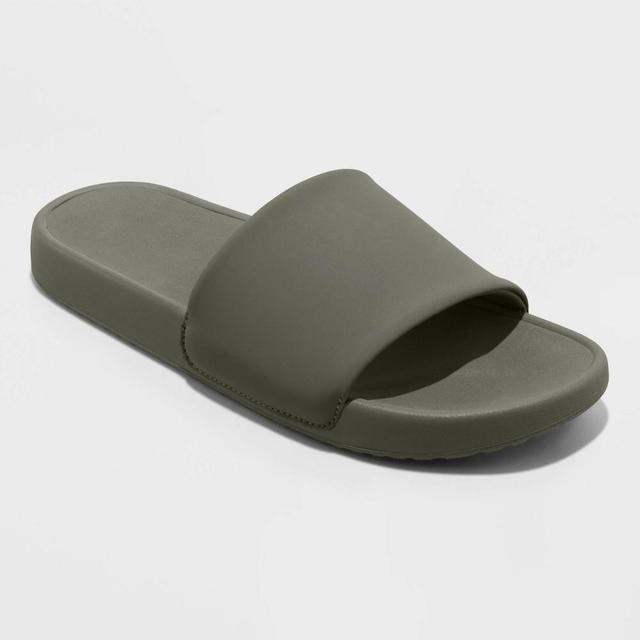 Mens Trey Sport Slides - All In Motion Olive Green 7 Product Image