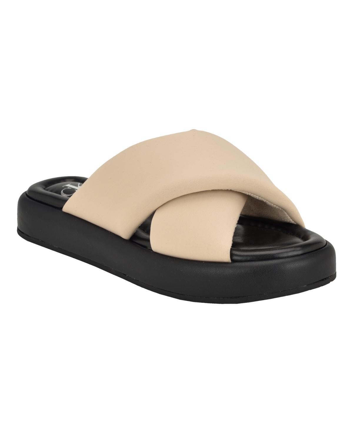 Calvin Klein Womens Evey Slip-On Open-Toe Casual Sandals Product Image