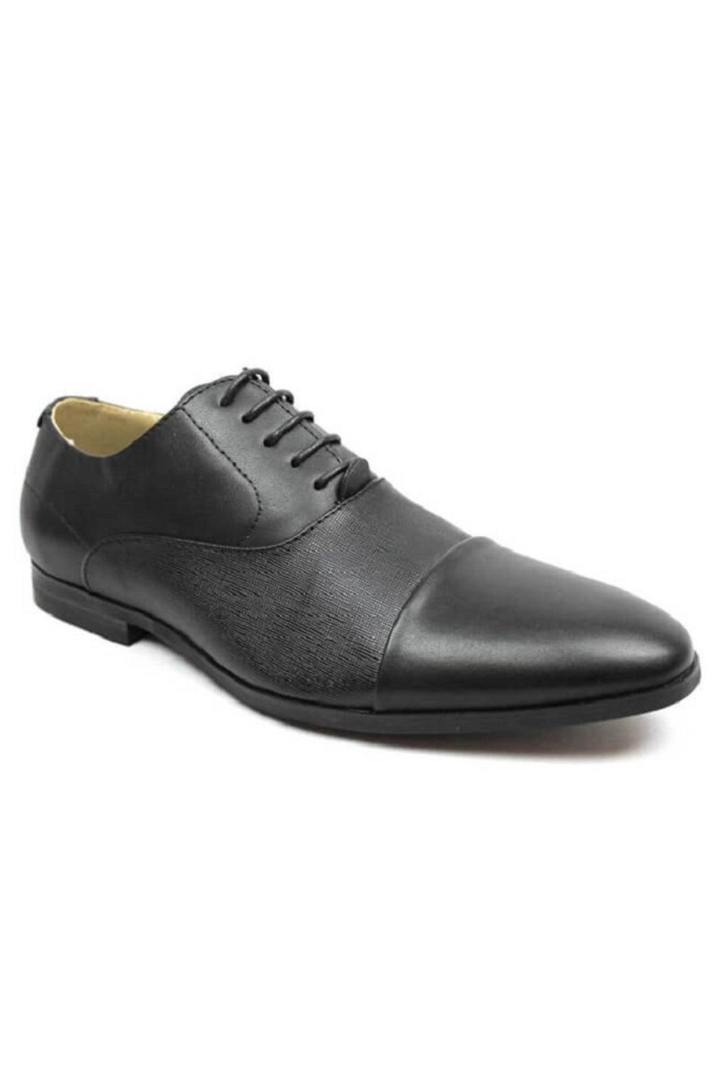 Black Two Tone Cap Toe Dress Shoes Male Product Image