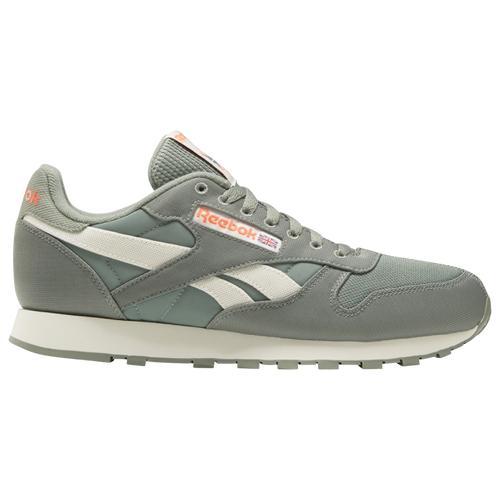 Reebok Mens CL Leather - Running Shoes Olive/Red/White Product Image