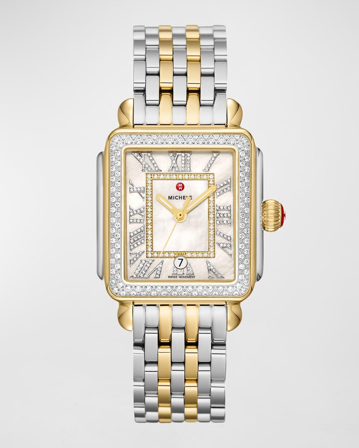 Womens Deco Madison Two-Tone Stainless Steel & Diamond Bracelet Watch Product Image