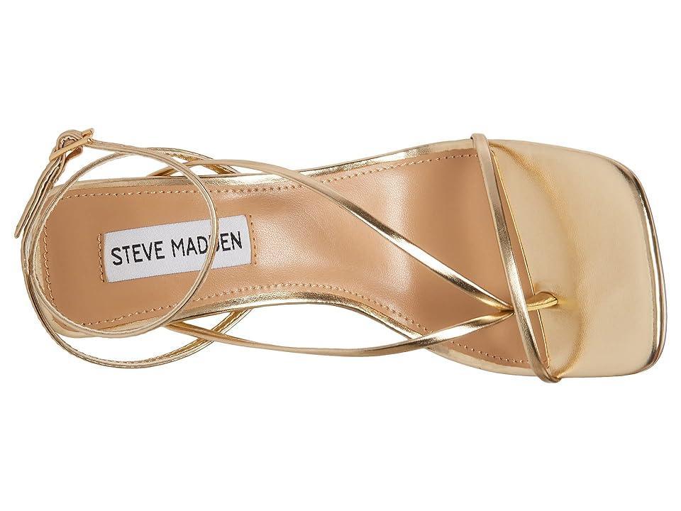 Steve Madden Annie Metallic Square Toe Strappy Thong Dress Sandals Product Image