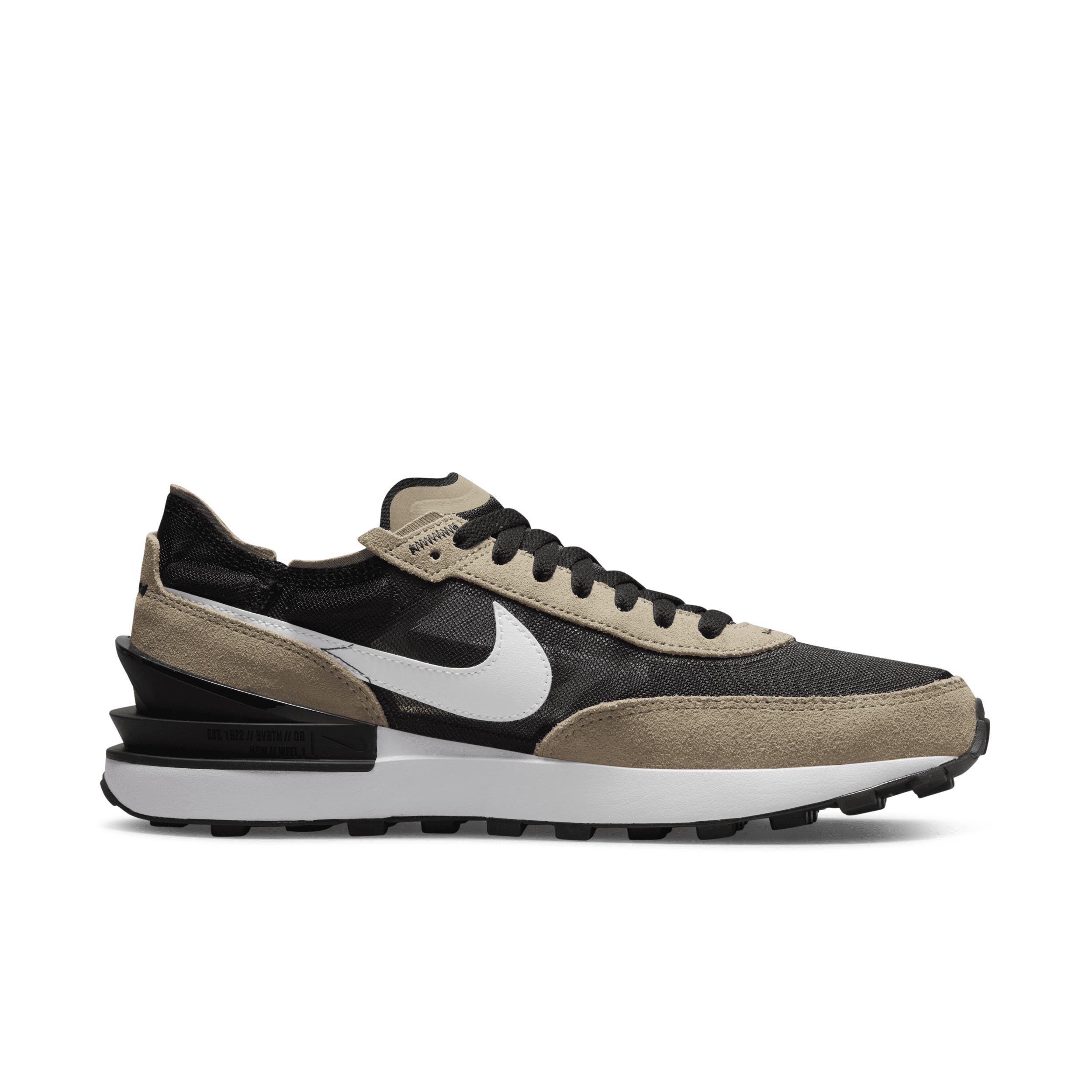 Nike Mens Nike Waffle One - Mens Running Shoes Black/White/Khaki Product Image