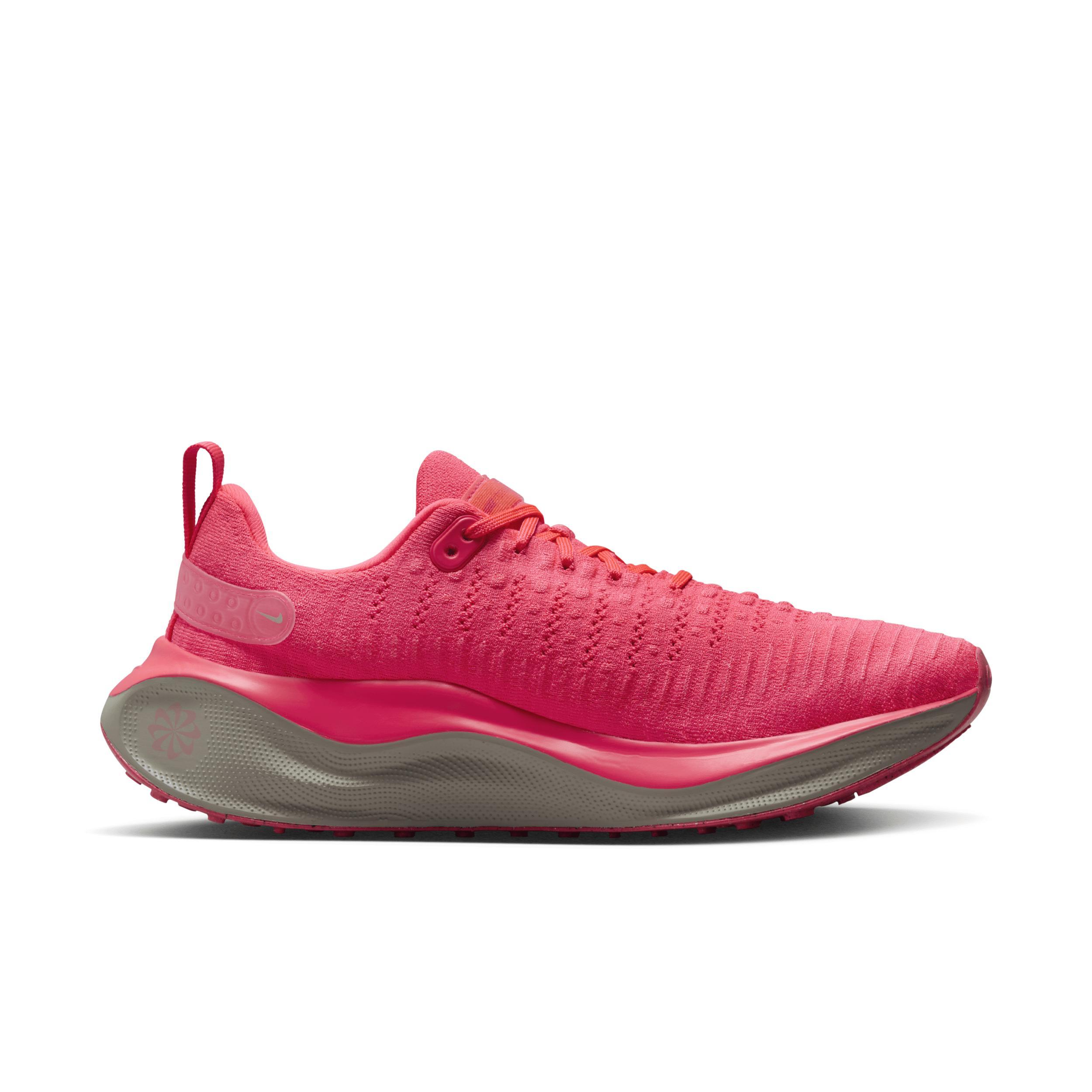 Nike Womens React Infinity Run Flyknit 4 - Running Shoes Pink/Black Product Image