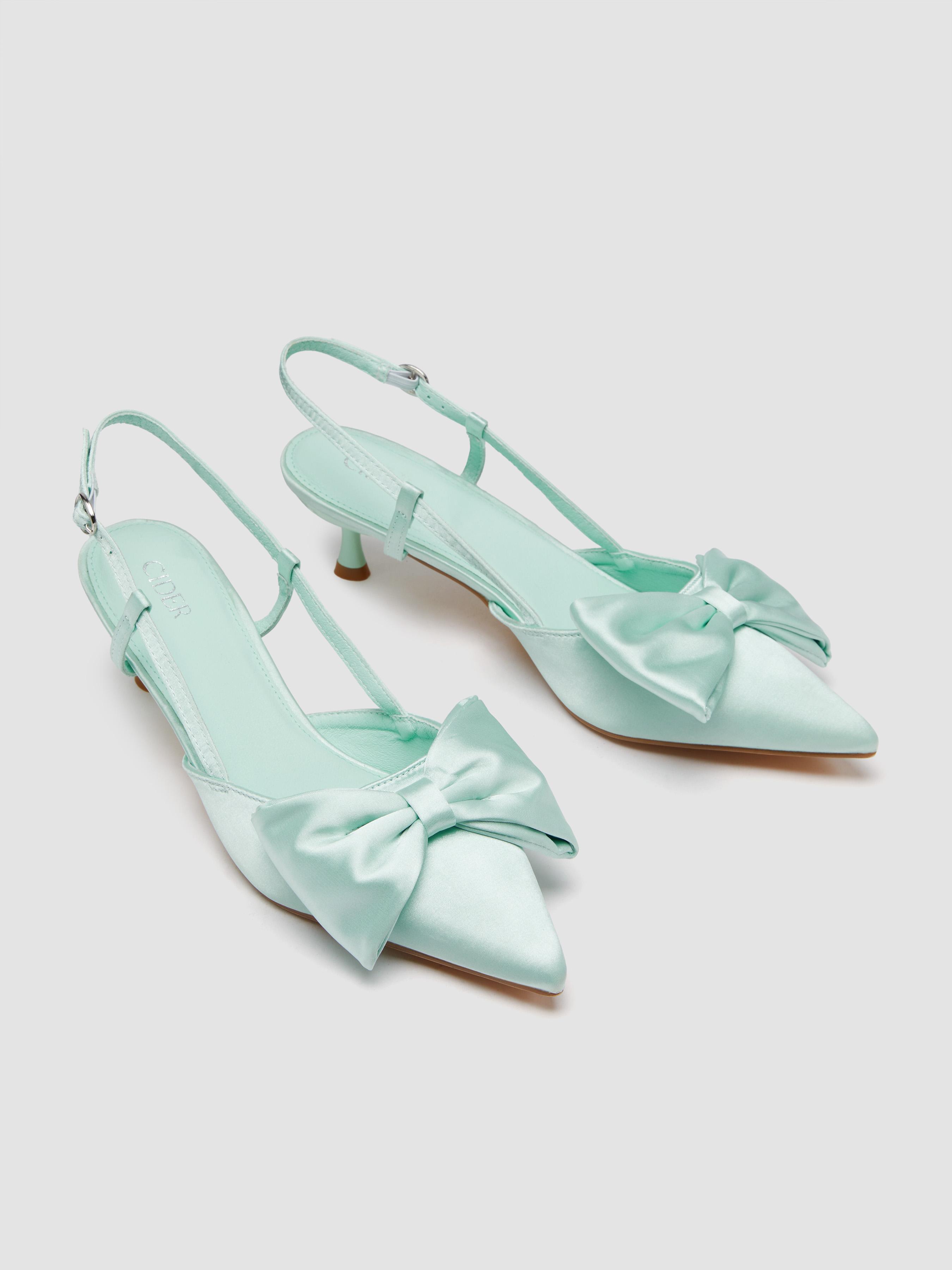 BOWKNOT SATIN HEELS Product Image