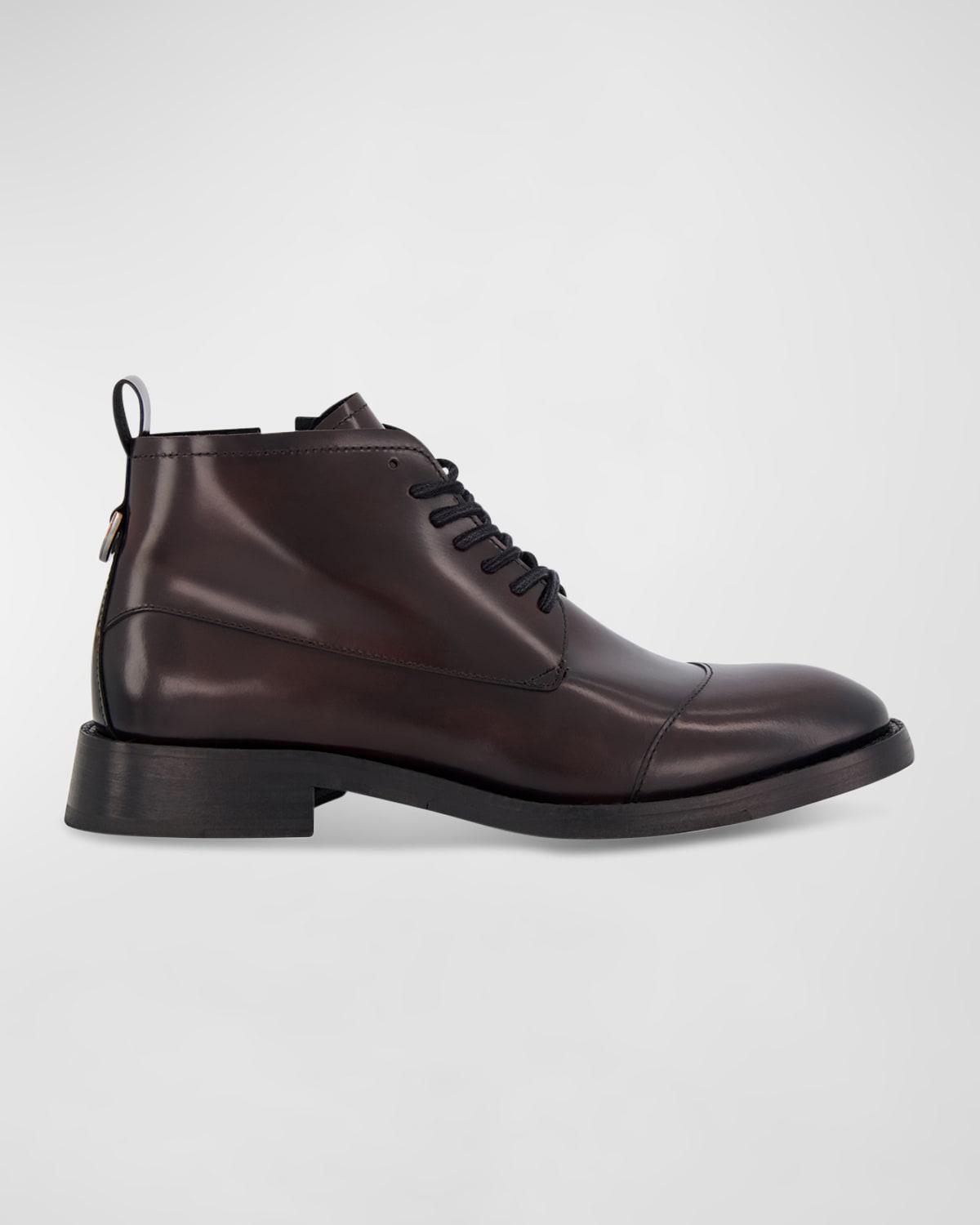 Mens Side Zip Leather Chukka Boots Product Image