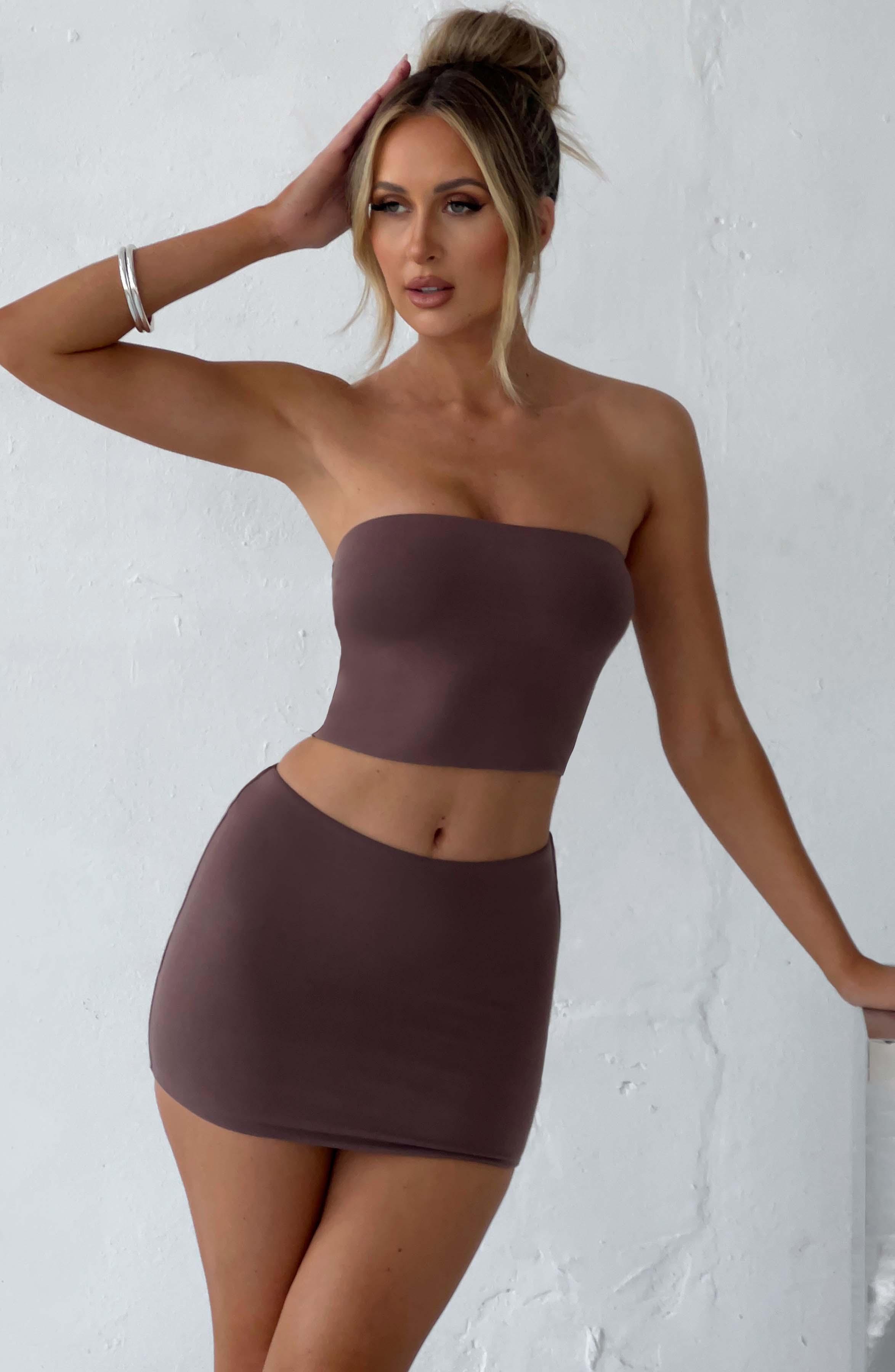 Rein Mini Skirt - Chocolate Product Image