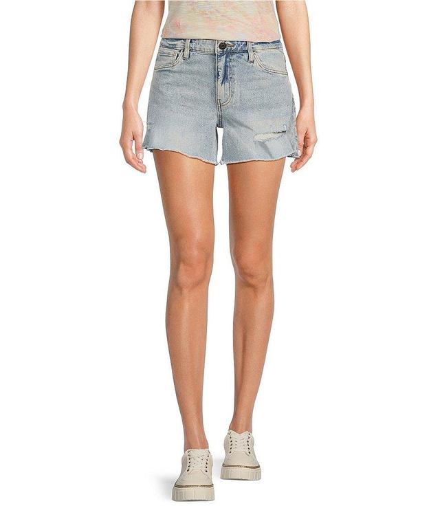 KUT from the Kloth Jane High Rise Frayed Hem Cut Off Shorts Product Image