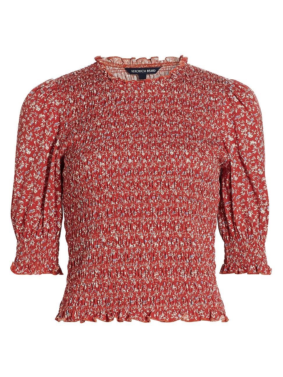 Womens Langston Floral Smocked Top Product Image