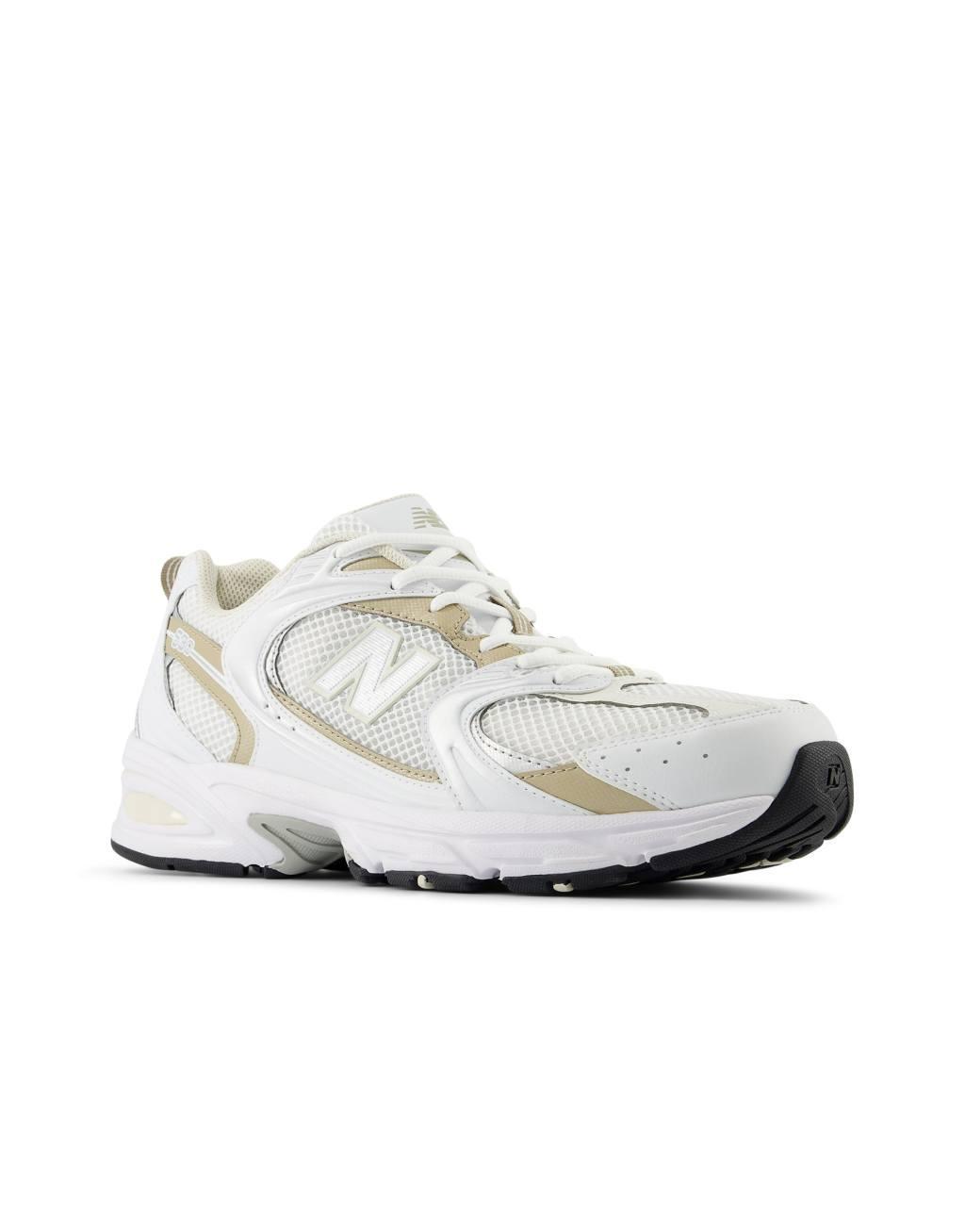 New Balance 530 sneakers in white and gold detail Product Image