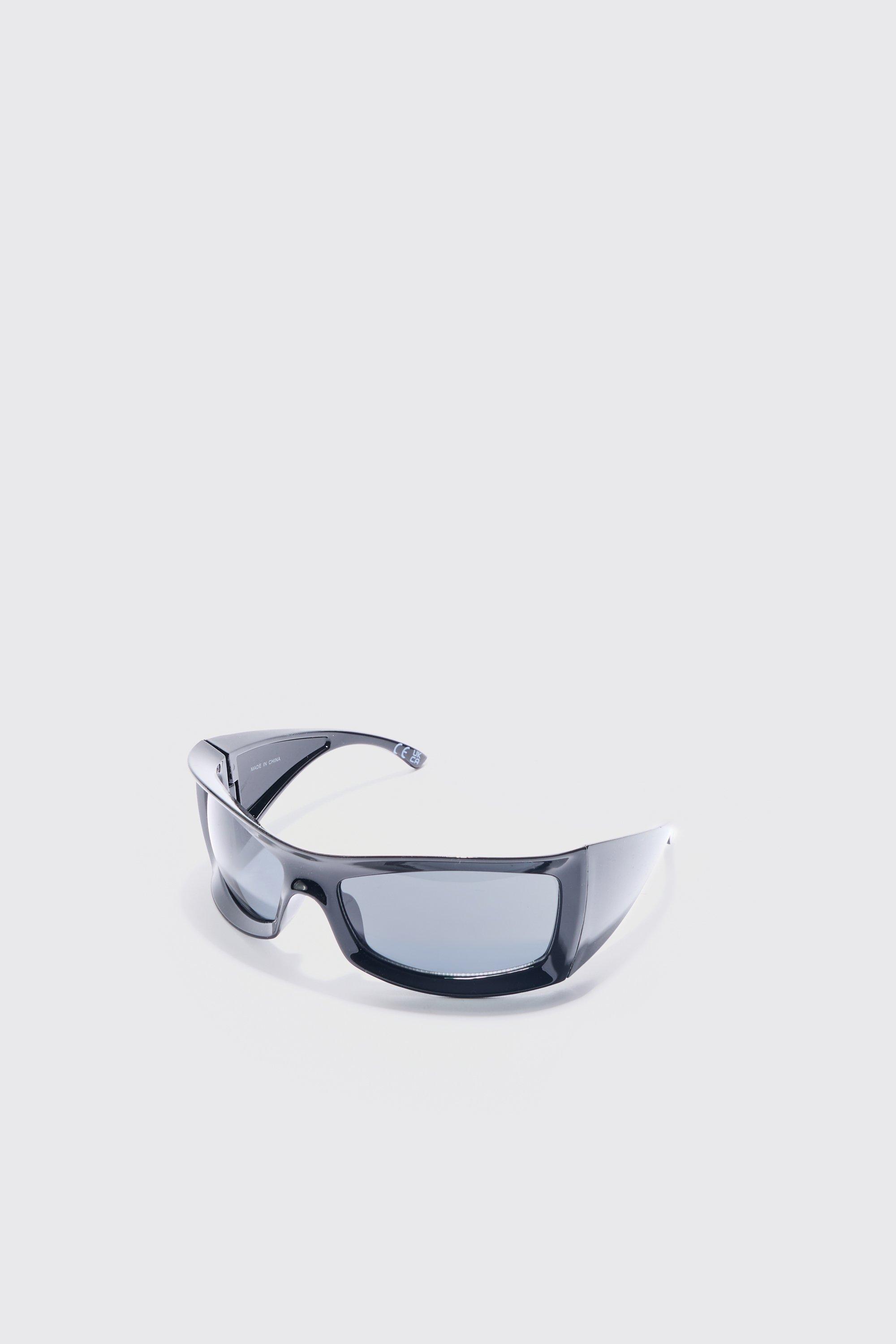 Angled Plastic Sunglasses | boohooMAN USA Product Image