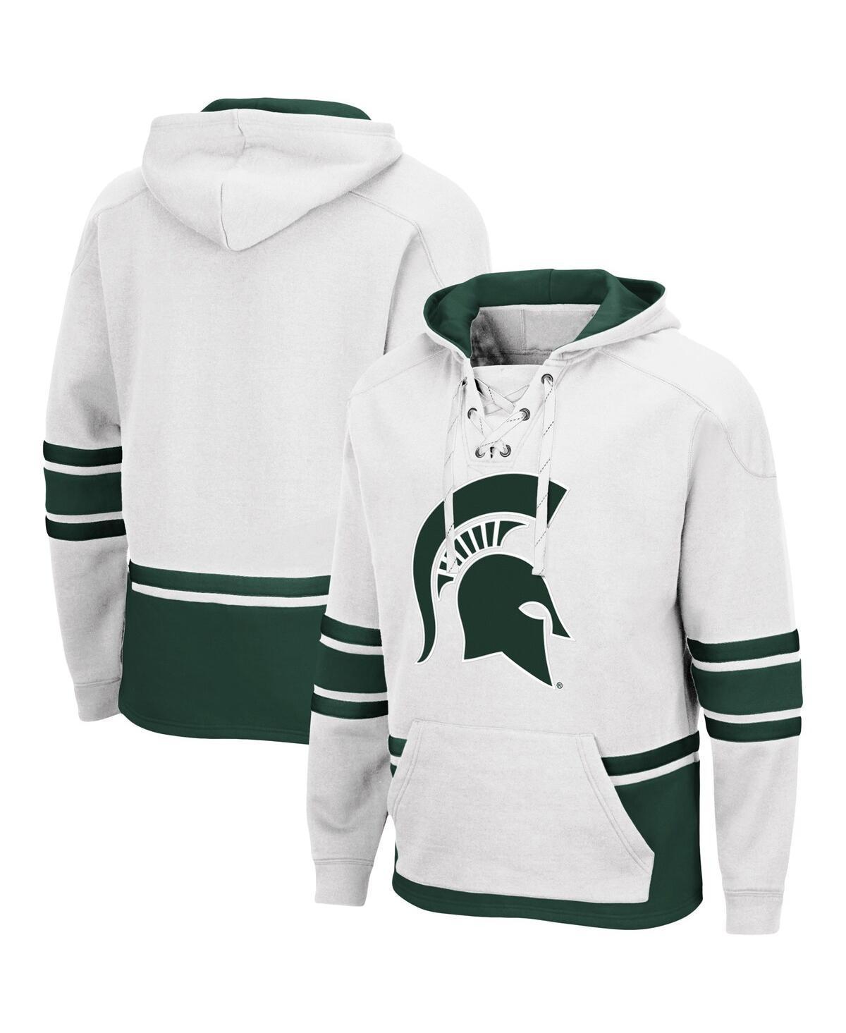 Mens White Michigan State Spartans Lace Up 3.0 Pullover Hoodie Product Image