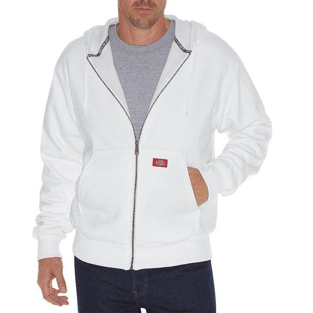 Mens Dickies Thermal-Lined Fleece Hoodie White Product Image