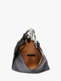 SMALL CHAIN HOBO - LEATHER SHOULDER BAG in black | JW Anderson US  Product Image