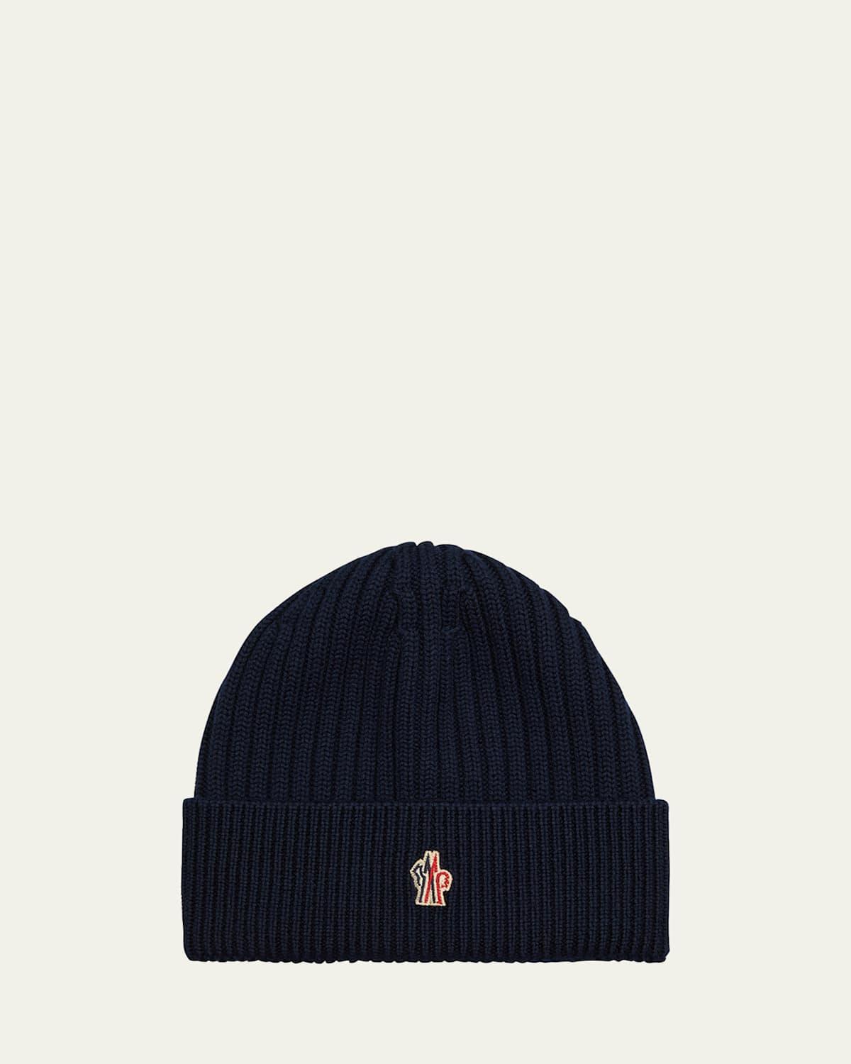 Mens Ribbed Wool Beanie Product Image