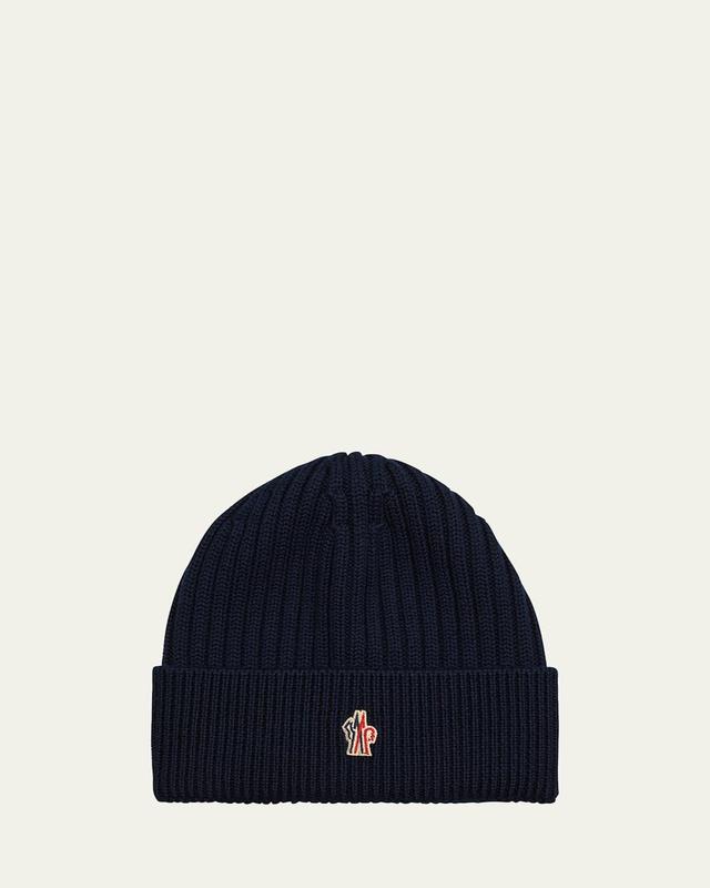 Mens Ribbed Wool Beanie Product Image