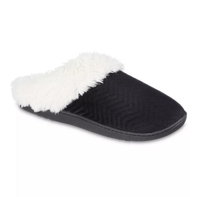 isotoner Louise Quilted Velour Womens Hoodback Slippers Product Image