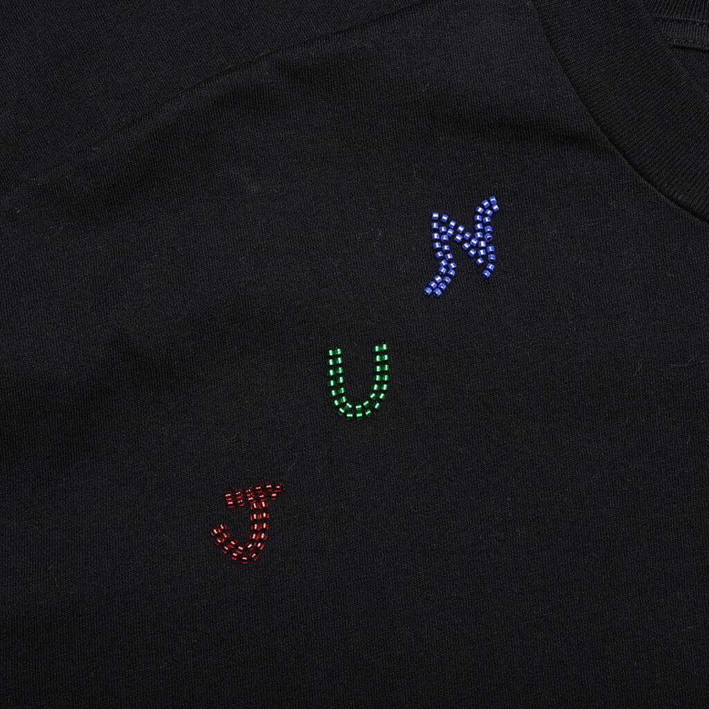 Beaded Lettering Tee - Black Male Product Image