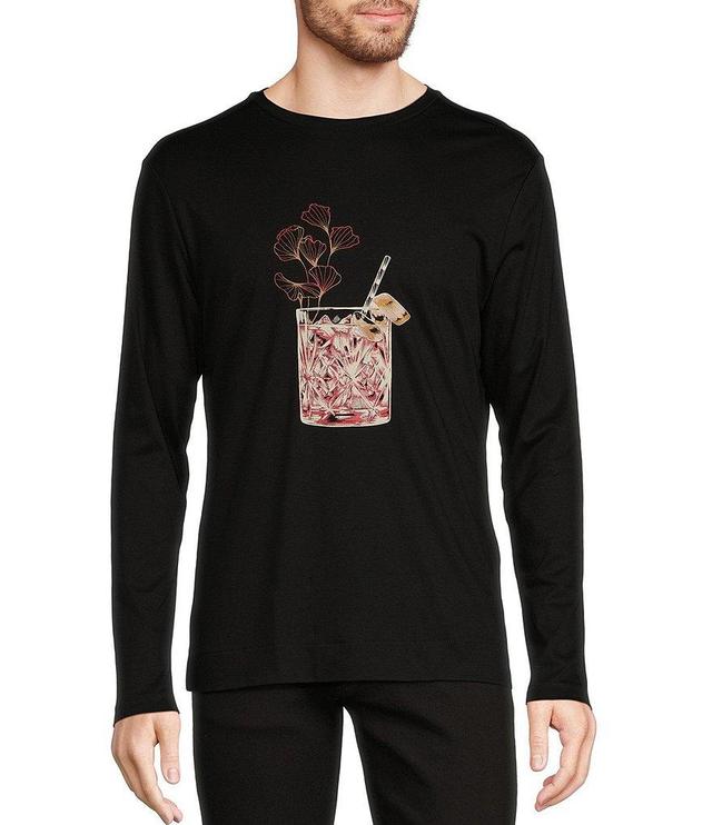 Murano Timeless Twenties Collection Slim Fit Drink Print Long Sleeve T-Shirt Product Image