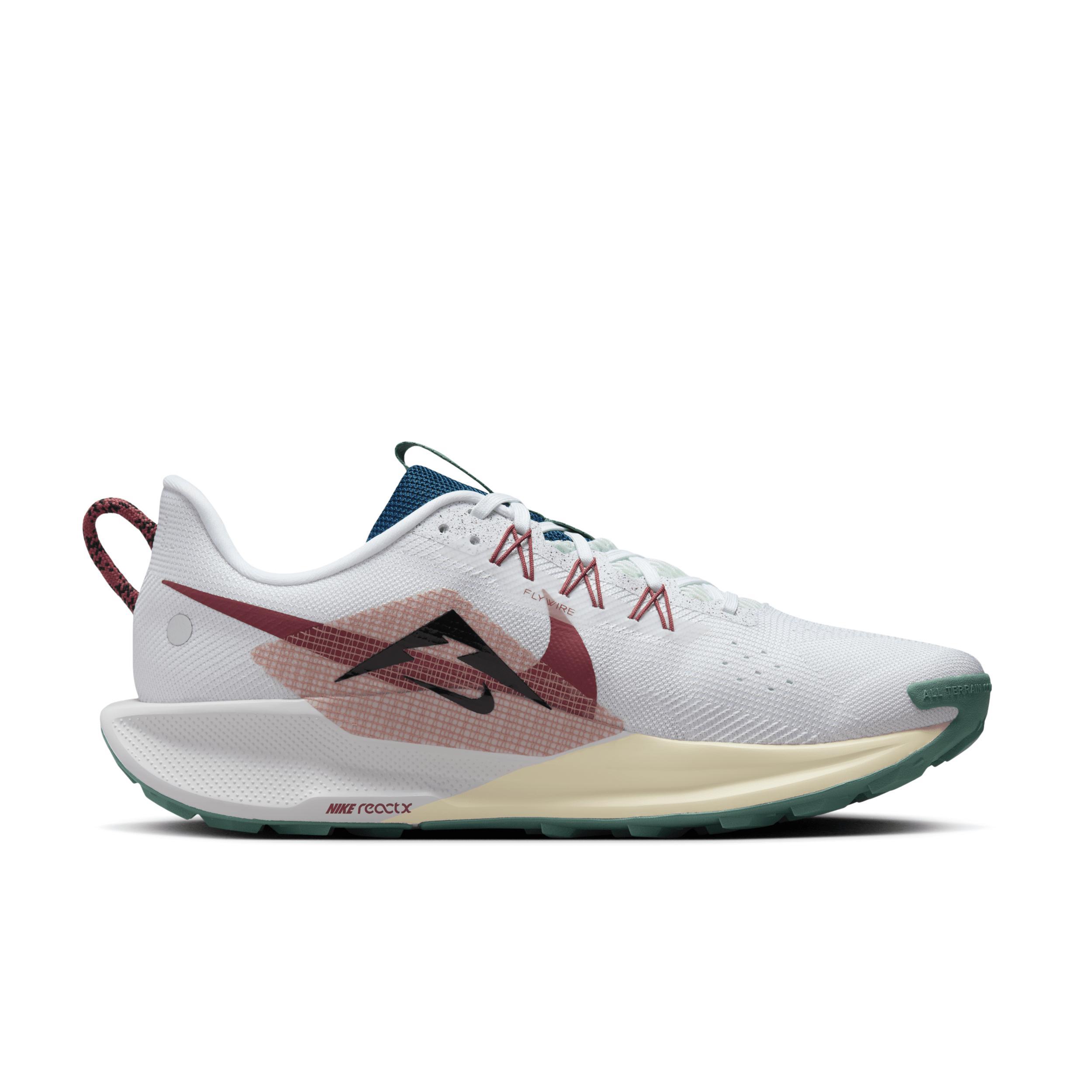 Nike Mens Reactx Pegasus Trail 5 - Running Shoes Phantom/Sail/Picante Red Product Image