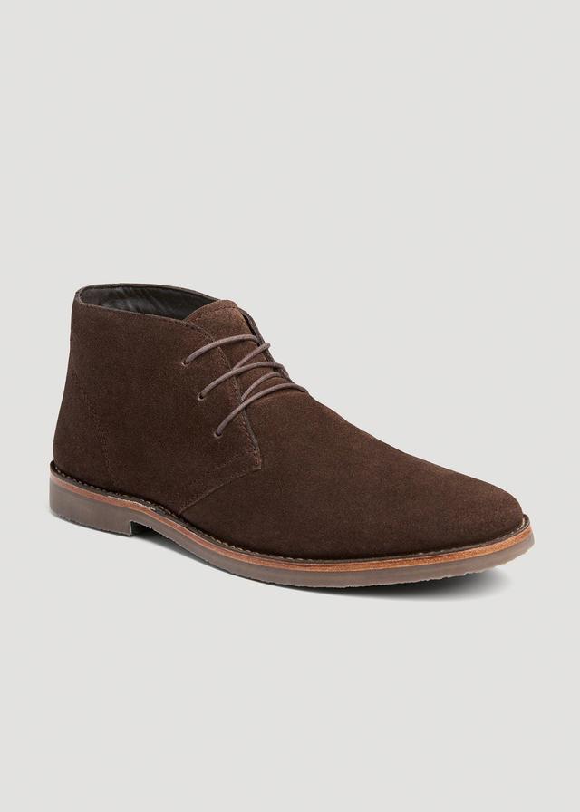 Men's Suede Desert Boots Size 13 to 15 in Dark Brown Product Image