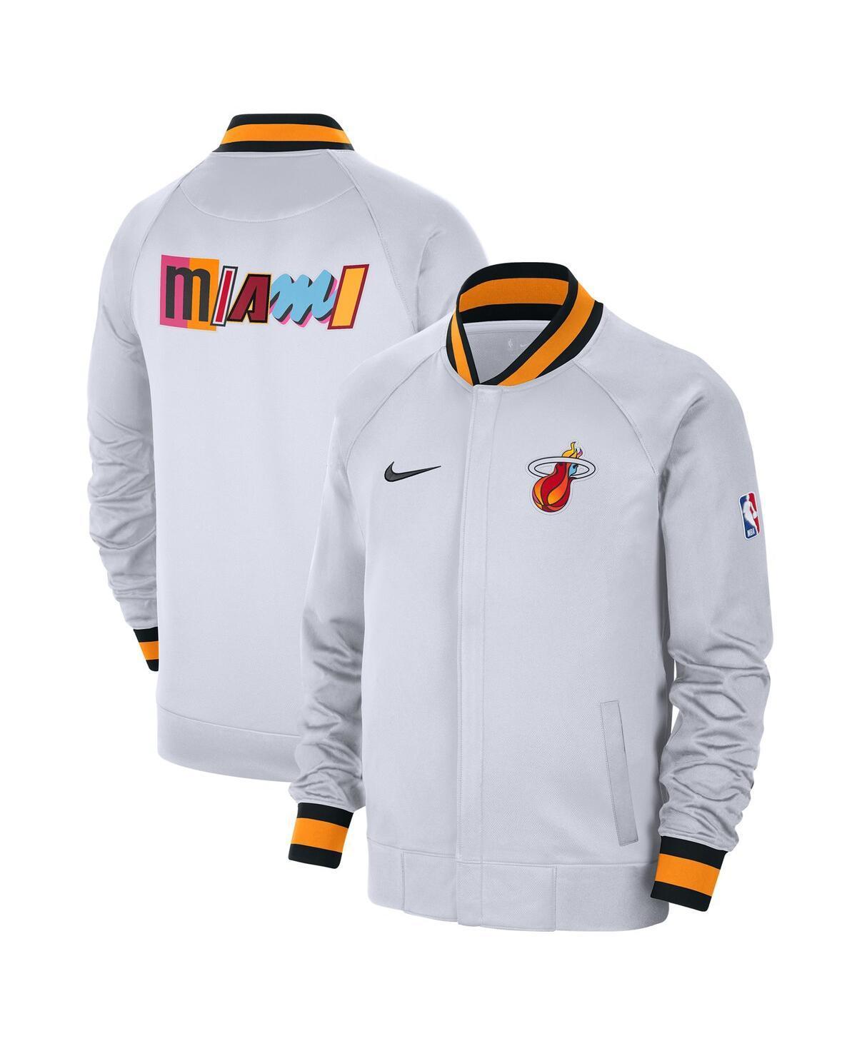 Mens Nike White Miami Heat 2022/23 City Edition Showtime Thermaflex Full-Zip Jacket - White, Black Product Image