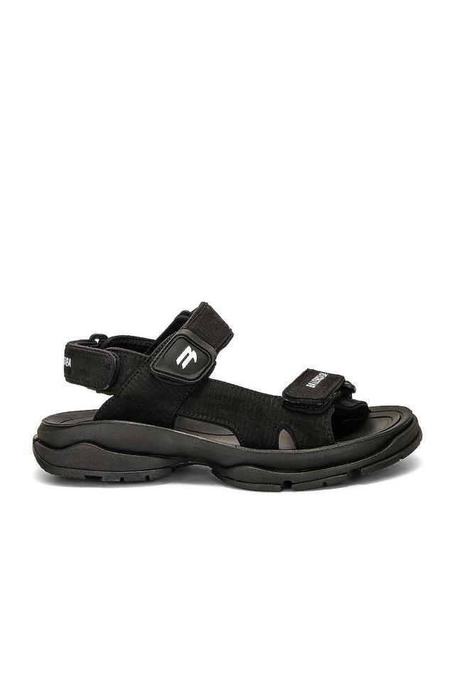 Balenciaga Tourist Sandal in Black - Black. Size 37 (also in ). Product Image