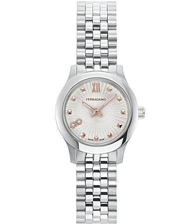 Salvatore Ferragamo Womens Swiss Stainless Steel Bracelet Watch 25mm Product Image