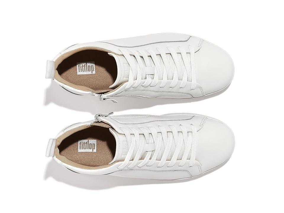 FitFlop Rally Leather High-Top Sneakers (Urban White) Women's Shoes Product Image