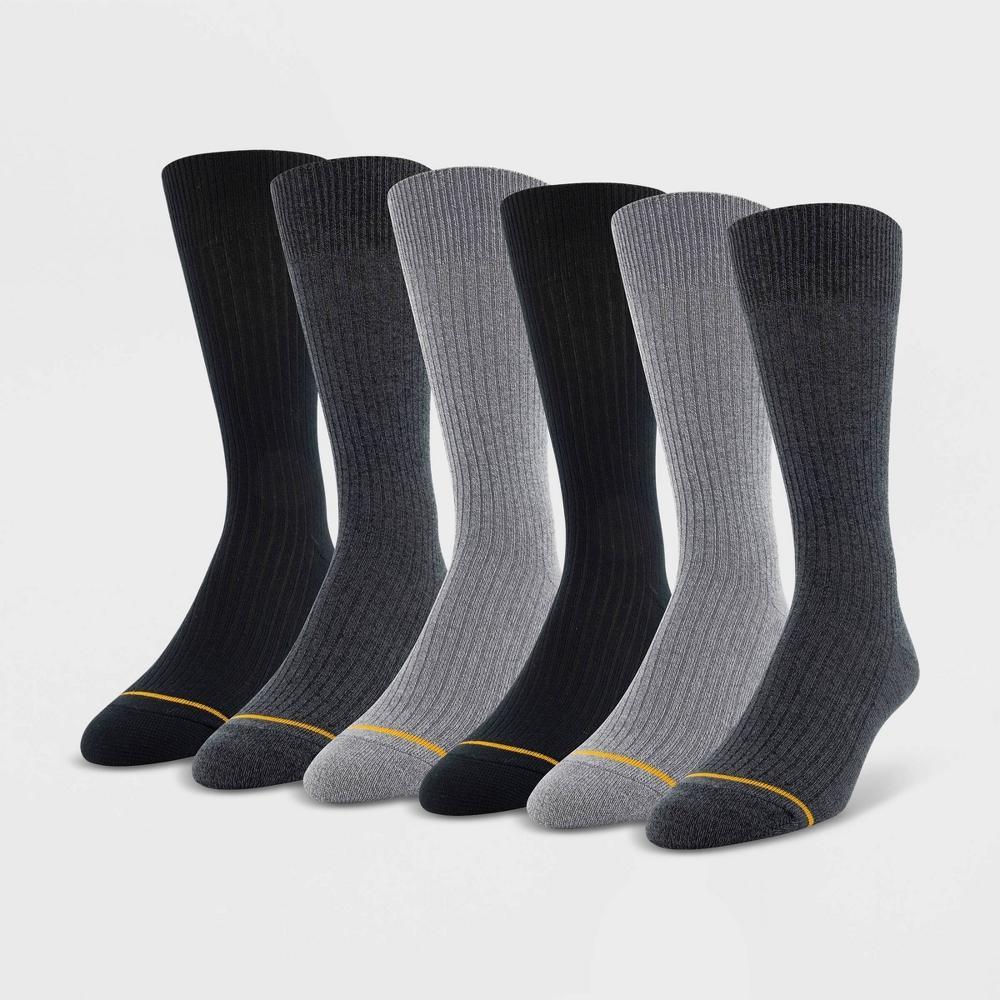 Signature Gold by GOLDTOE Mens Repreve All Season Rib Crew Socks 6pk 6-12.5 Product Image