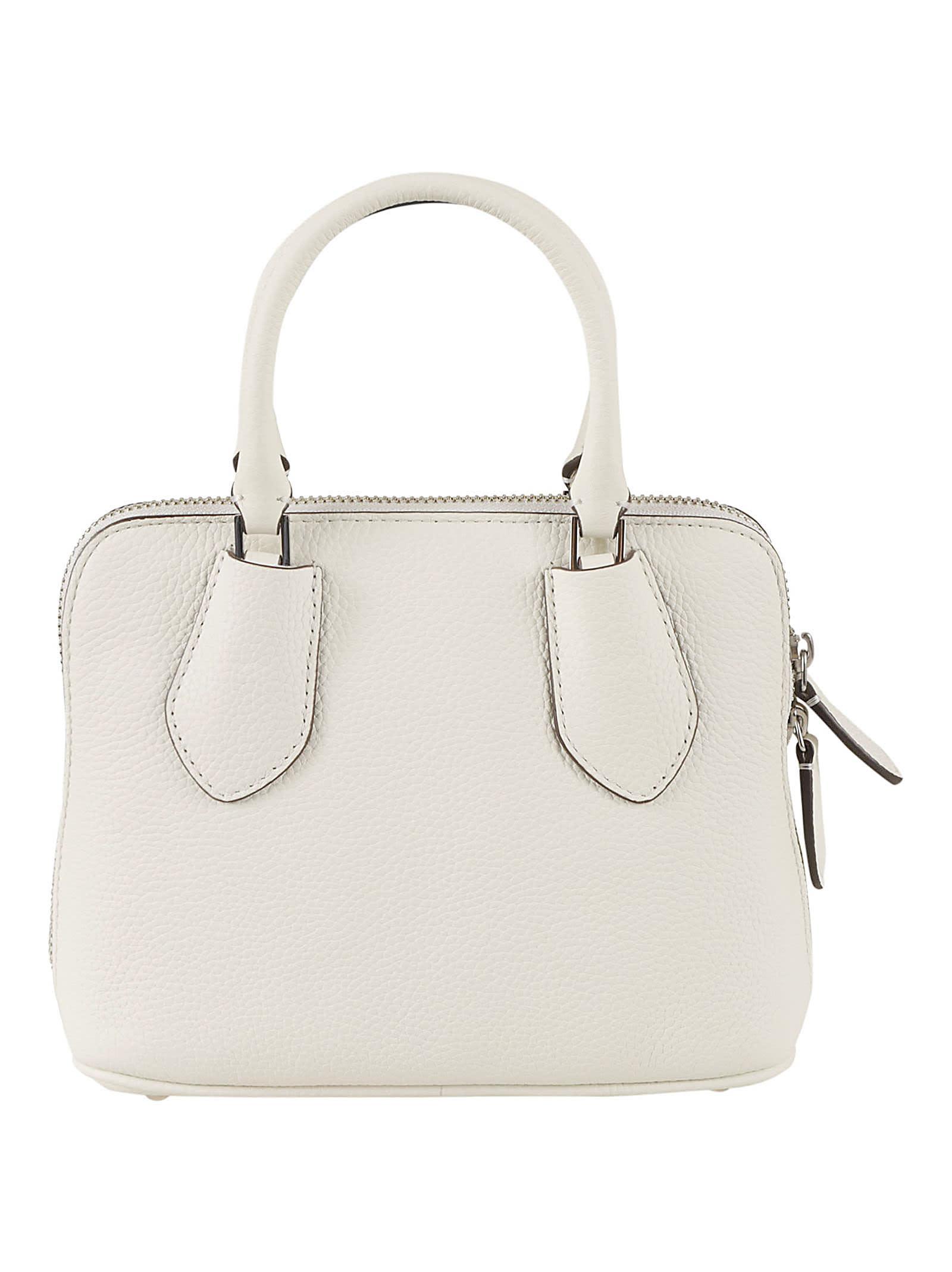 TORY BURCH Mini Pebbled Leather Swing Bag In Bianco Product Image