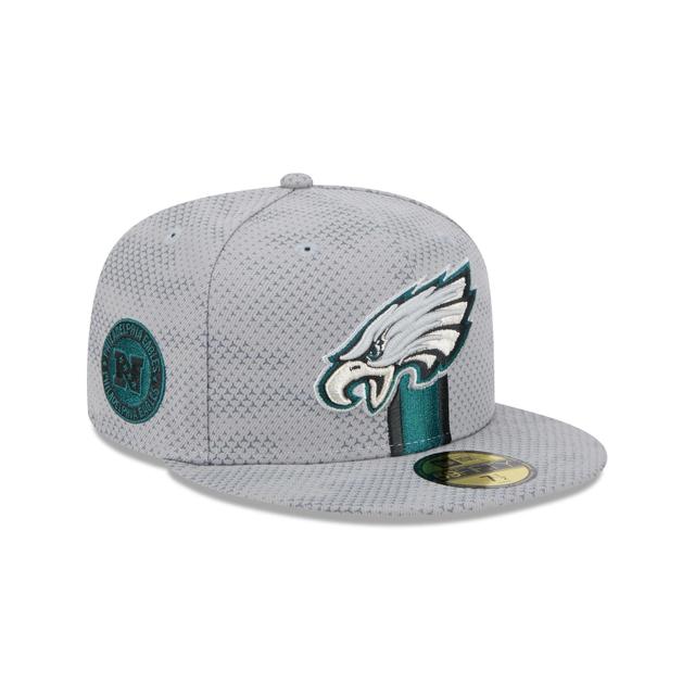 Philadelphia Eagles 2024 Sideline Gray 59FIFTY Fitted Hat Male Product Image