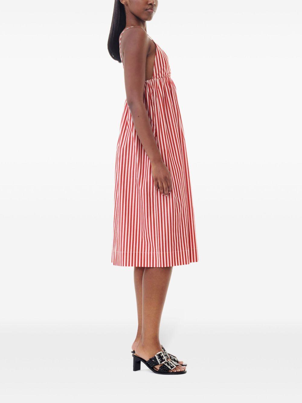 striped V-neck dress Product Image