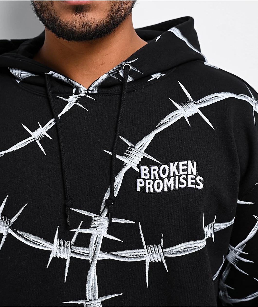 Broken Promises Wired Black Hoodie Product Image