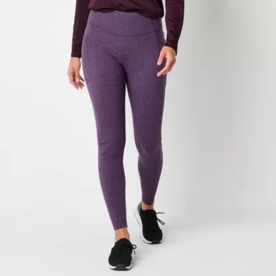 Xersion Womens Winter Brushed Back Fleece High Rise Moisture Wicking Full Length Leggings Product Image