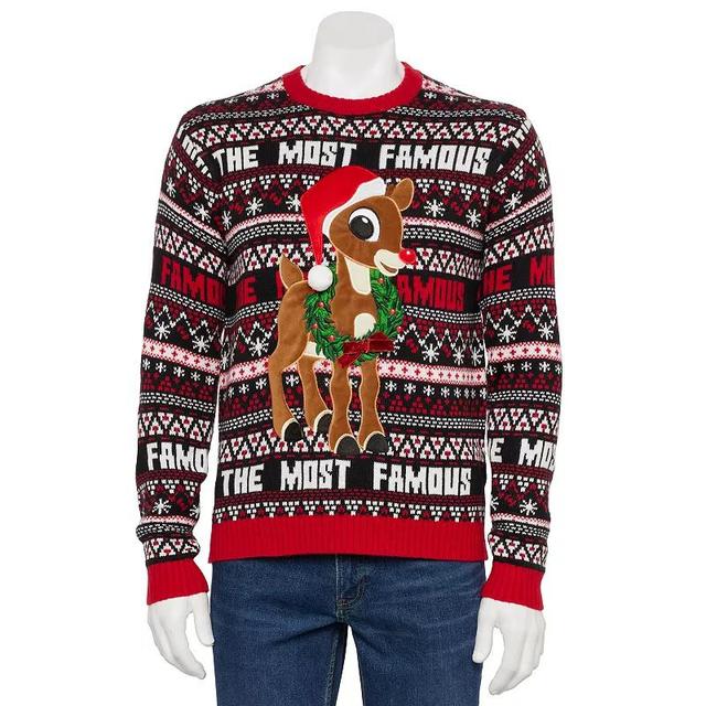 Mens Rudolph The Red-Nosed Reindeer Most Famous Reindeer of All Christmas Sweater Product Image